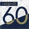 Creative Converting Navy & Gold Milestone Luncheon Napkin, 60 16ct