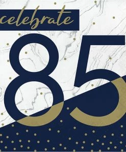 Creative Converting Navy & Gold Milestone Luncheon Napkin, 85 16ct Adult Birthday Party Themes