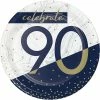 Creative Converting Navy & Gold Milestone Dessert Plate, 90 8ct
