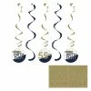 Creative Converting Navy & Gold Milestone Dizzy Danglers Assorted W/ Stickers 5ct