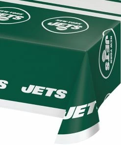 Creative Converting New York Jets Plastic Tablecover, 54" X 102" 1ct NFL And Football Party Supplies