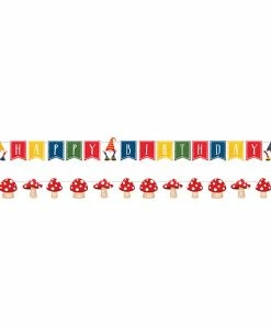 Creative Converting Kids Birthday Party Themes Party Gnomes Shaped Banner W/ String, 2 Pack 2ct