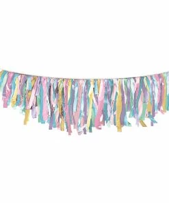 Creative Converting General Decorations Tissue Fringe Garland, Pastel 1ct