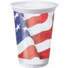 Creative Converting Patriotic Flag Printed Plastic Cups, 16oz 8ct Patriotic And 4th Of July Party Decorations