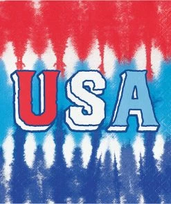 Creative Converting Patriotic And 4th Of July Party Decorations Patriotic Tie Dye Luncheon Napkin 16ct