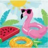 Creative Converting Pool Floats Beverage Napkin 16ct Summer, BBQ And Picnic Themed Decorations