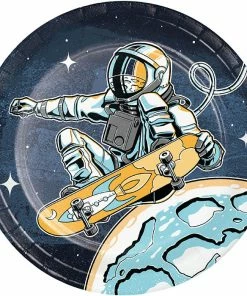 Creative Converting Space Skater Dessert Plate 8ct