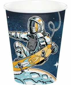 Creative Converting Space Skater Hot/Cold Cup 9oz. 8ct Kids Birthday Party Themes