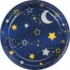 Creative Converting Starry Night Dessert Plate, Foil 8ct Themed Tableware