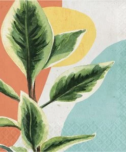 Creative Converting Themed Tableware Subdued Tropic Luncheon Napkin, 3ply 16ct