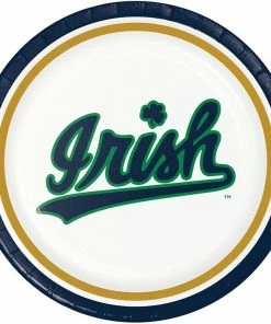 Creative Converting University Of Notre Dame Dinner Plate 8ct NCAA College Themed Party Decorations