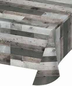 Creative Converting Mixed Woods Plastic Tablecover 54" X 108", All Over Print