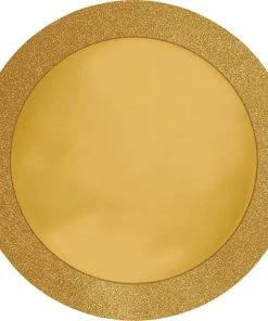Creative Converting Christmas Party Supplies Glitz Gold Placemats, 14", 8 Ct