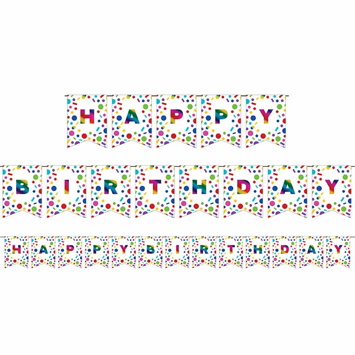Creative Converting Kids Birthday Party Themes Rainbow Foil Happy Birthday Party Banner