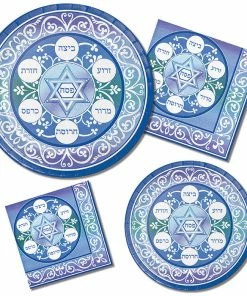 Creative Converting Hanukkah Decorations Pesach Dessert Plates, 8 Ct