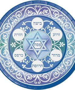 Creative Converting Hanukkah Decorations Pesach Dessert Plates, 8 Ct