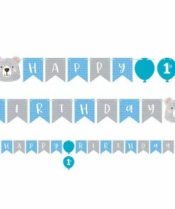 Creative Converting 1st Birthday Party Themes Bear Party Happy Birthday Banner With Sticker