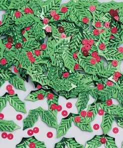 Creative Converting Christmas Party Supplies Holly & Berries Confetti, 0.5 Oz