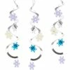 Creative Converting Christmas Party Supplies Snowflakes Dizzy Danglers, 5 Ct