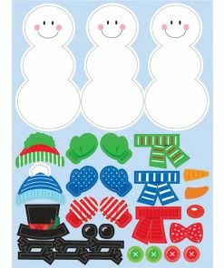 Creative Converting Build A Snowman Stickers, 4 Ct