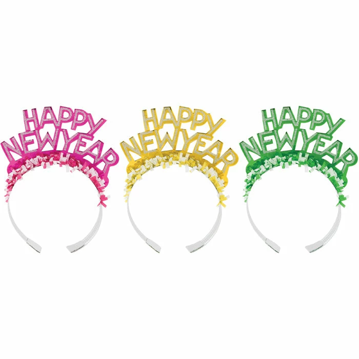 Creative Converting New Year's Eve Foil Glitter Tiaras New Year's Eve Party Supplies