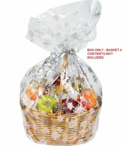 Creative Converting Christmas Party Supplies Snowflake Basket Bag