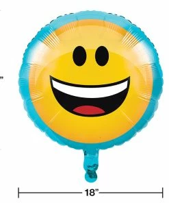 Creative Converting Show Your Emojions Metallic Balloon 18" Kids Birthday Party Themes