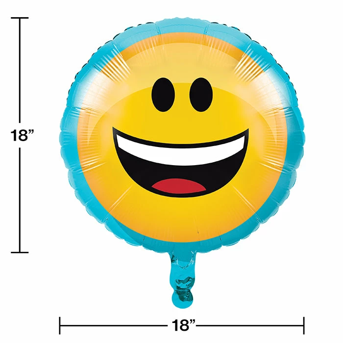Creative Converting Show Your Emojions Metallic Balloon 18" Kids Birthday Party Themes