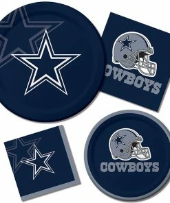 Creative Converting NFL And Football Party Supplies Dallas Cowboys Dessert Plates, 8 Ct