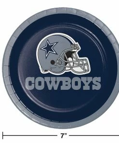 Creative Converting NFL And Football Party Supplies Dallas Cowboys Dessert Plates, 8 Ct