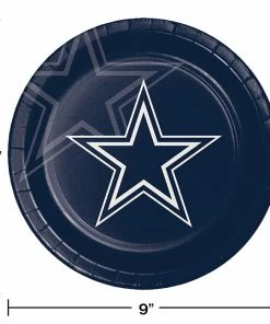 Creative Converting NFL And Football Party Supplies Dallas Cowboys Paper Plates, 8 Ct
