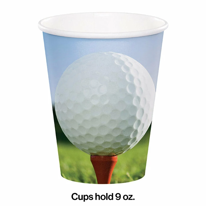 Creative Converting Golf Party Decorations Sports Fanatic Golf Hot/Cold Paper Paper Cups 9 Oz., 8 Ct