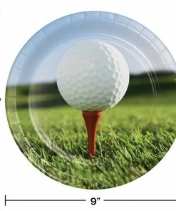 Creative Converting Golf Paper Plates, 8 Ct Golf Party Decorations