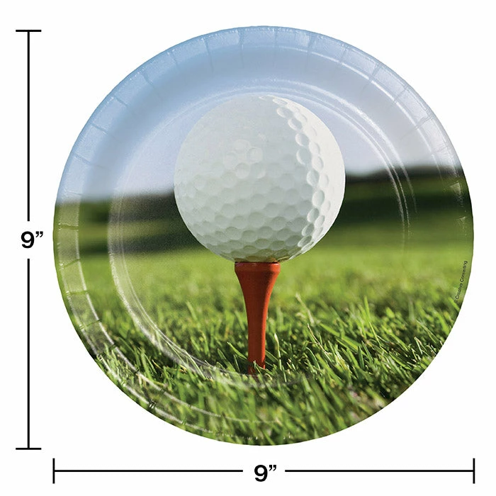 Creative Converting Golf Paper Plates, 8 Ct Golf Party Decorations