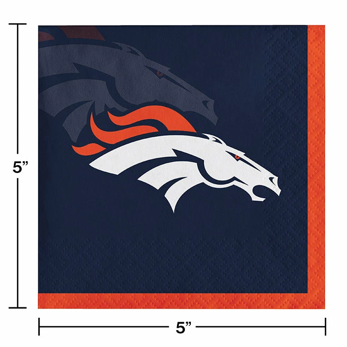Creative Converting Denver Broncos Beverage Napkins, 16 Ct
