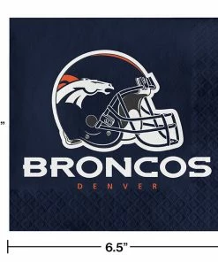 Creative Converting NFL And Football Party Supplies Denver Broncos Napkins, 16 Ct