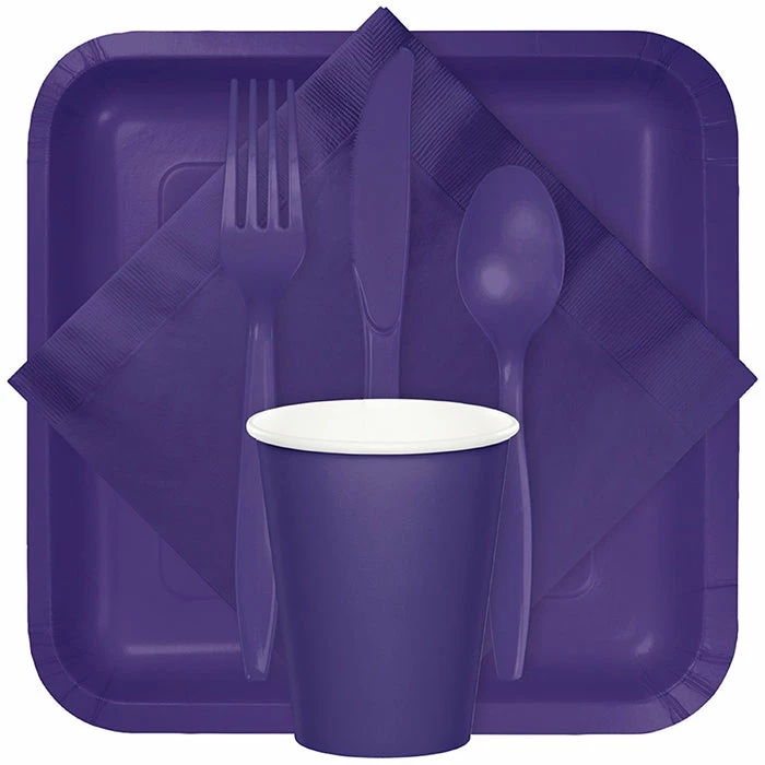 Creative Converting Purple Beverage Napkin 2Ply, 50 Ct Solid Color Tableware