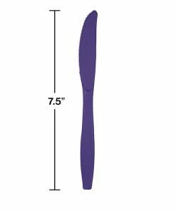 Creative Converting Purple Plastic Knives, 50 Ct Solid Color Tableware