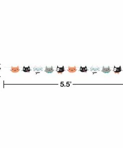 Creative Converting Purr-Fect Party Shaped Banner W/Twine Kids Birthday Party Themes