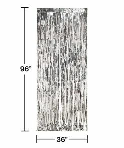 Creative Converting Foil Door Curtain Silver, 8'X3' General Decorations