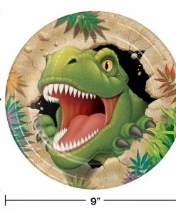 Creative Converting Dinosaur Paper Plates, 8 Ct Kids Birthday Party Themes