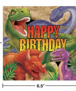 Creative Converting Kids Birthday Party Themes Dinosaur Birthday Napkins, 16 Ct