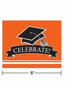 Creative Converting Graduation School Spirit Orange Invitations, 25 Ct