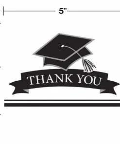 Creative Converting Graduation School Spirit White Thank You Notes, 25 Ct