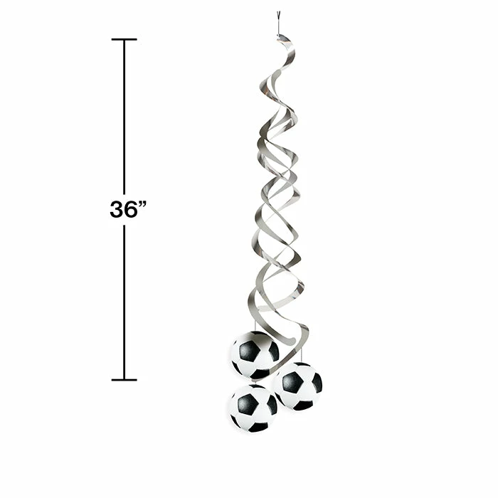 Creative Converting Soccer Deluxe Danglers, 2 Ct Soccer Party Decorations
