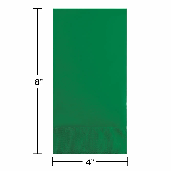 Creative Converting Emerald Green Guest Towel, 3 Ply, 16 Ct