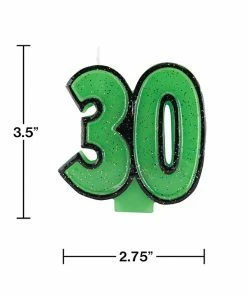 Creative Converting 30th Birthday Glitter Candle Birthday Party Candles