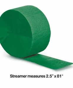 Creative Converting Emerald Green Crepe Streamers 81'