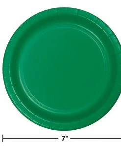 Creative Converting Emerald Green Dessert Plates, 24 Ct Solid Color Tableware