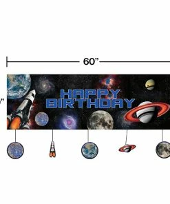Creative Converting Space Blast Giant Party Banner W/Att Kids Birthday Party Themes